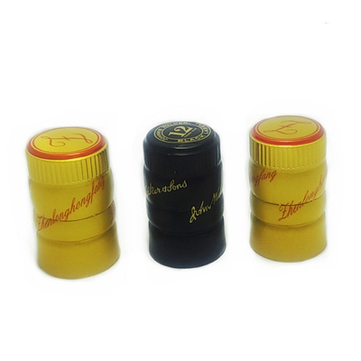 Geist-Flasche übersteigt versiegelnden Whisky-Flaschenkapsel-schwarzen Gold-Farbe-33mmx53mm SGS