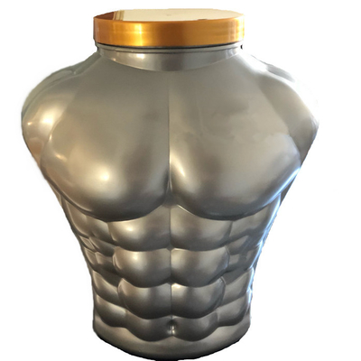 Leere Plastikergänzungs-Flaschen der Muskel-Form-Protein-Pulver-Speicher-Wannen-5L